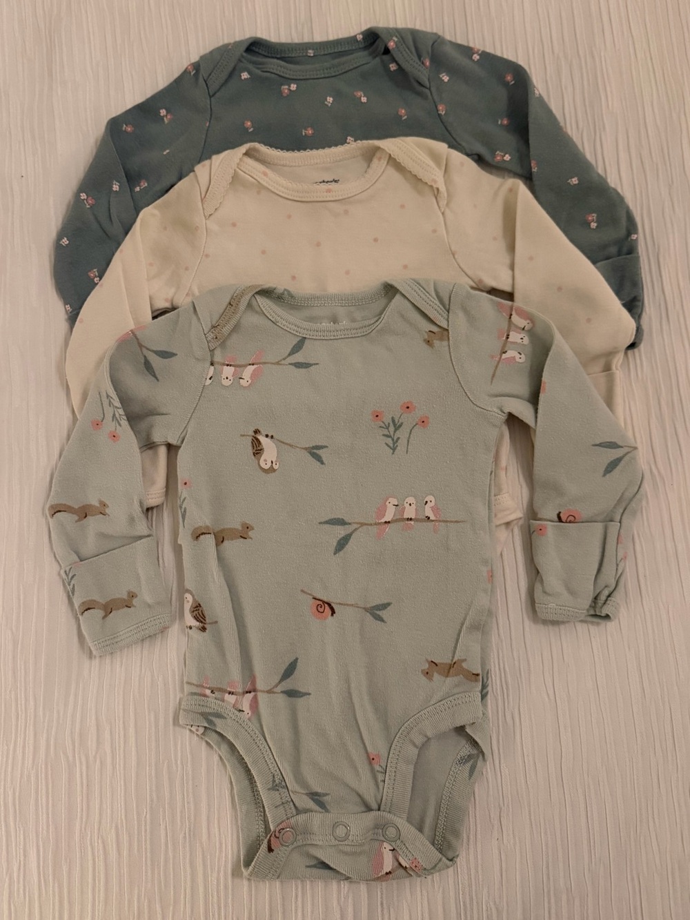 Carterโs Long-Sleeve Baby One-Piece Set - 3-Pack